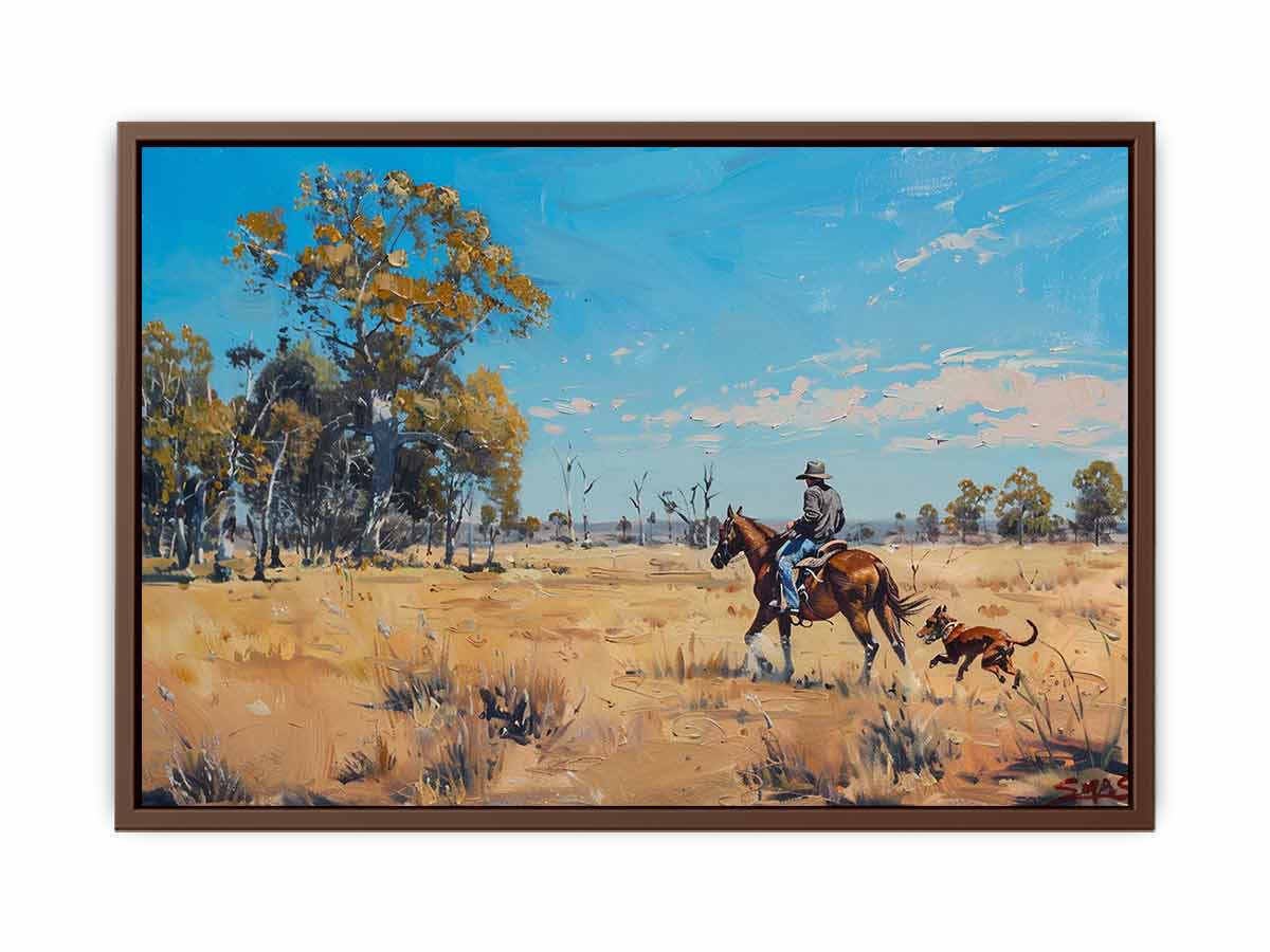 Cowboy Horse Ride  Canvas Art Print-6