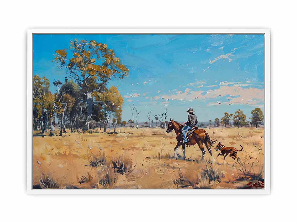 Cowboy Horse Ride  Canvas Art Print-5