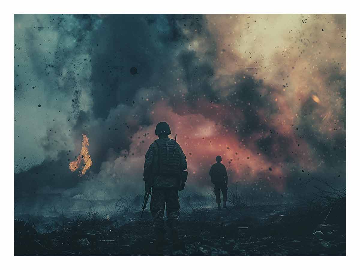 War Time Canvas Art Print-0