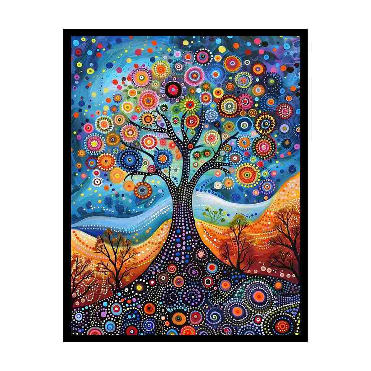 Dot Tree  Canvas Art Print-4
