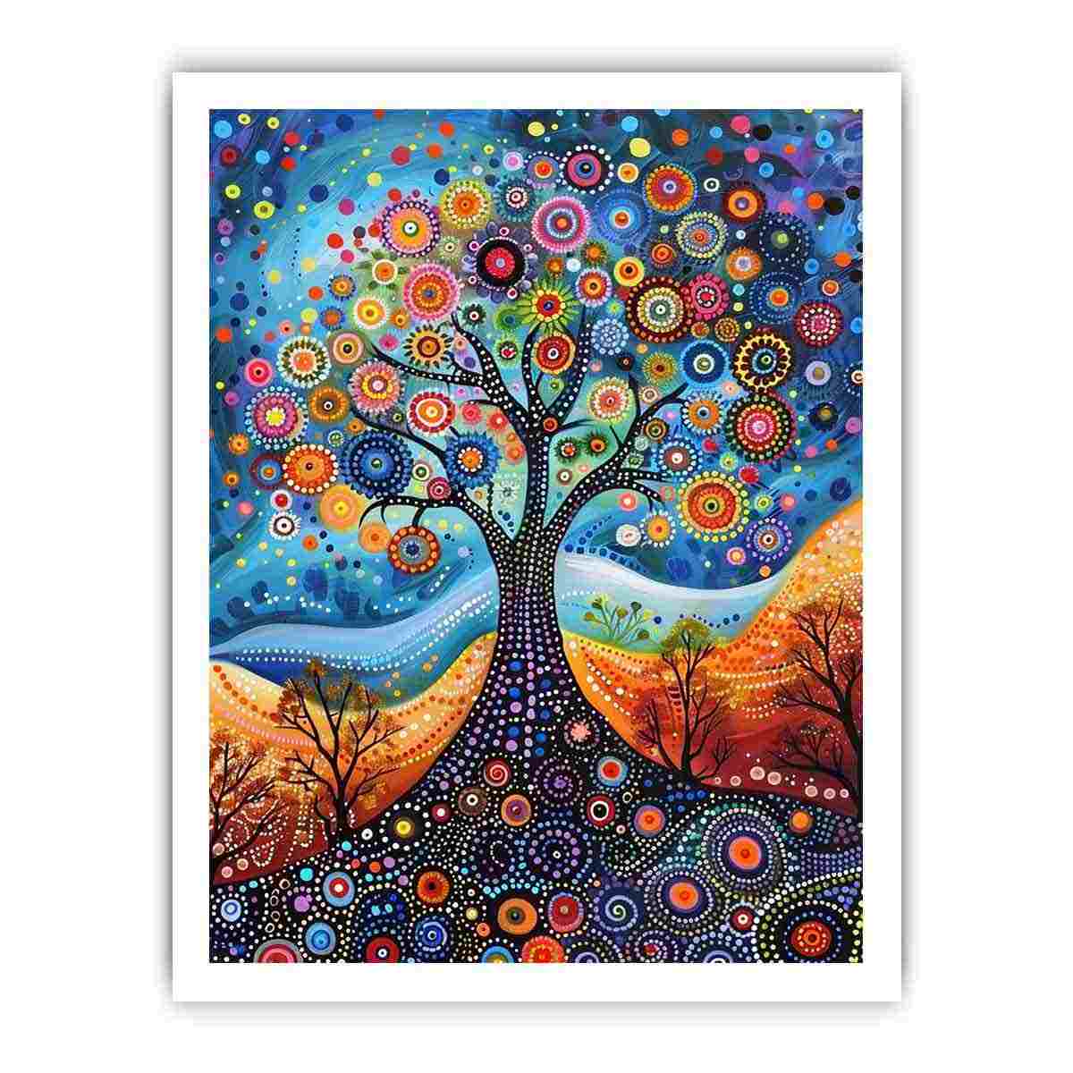 Dot Tree  Canvas Art Print-8