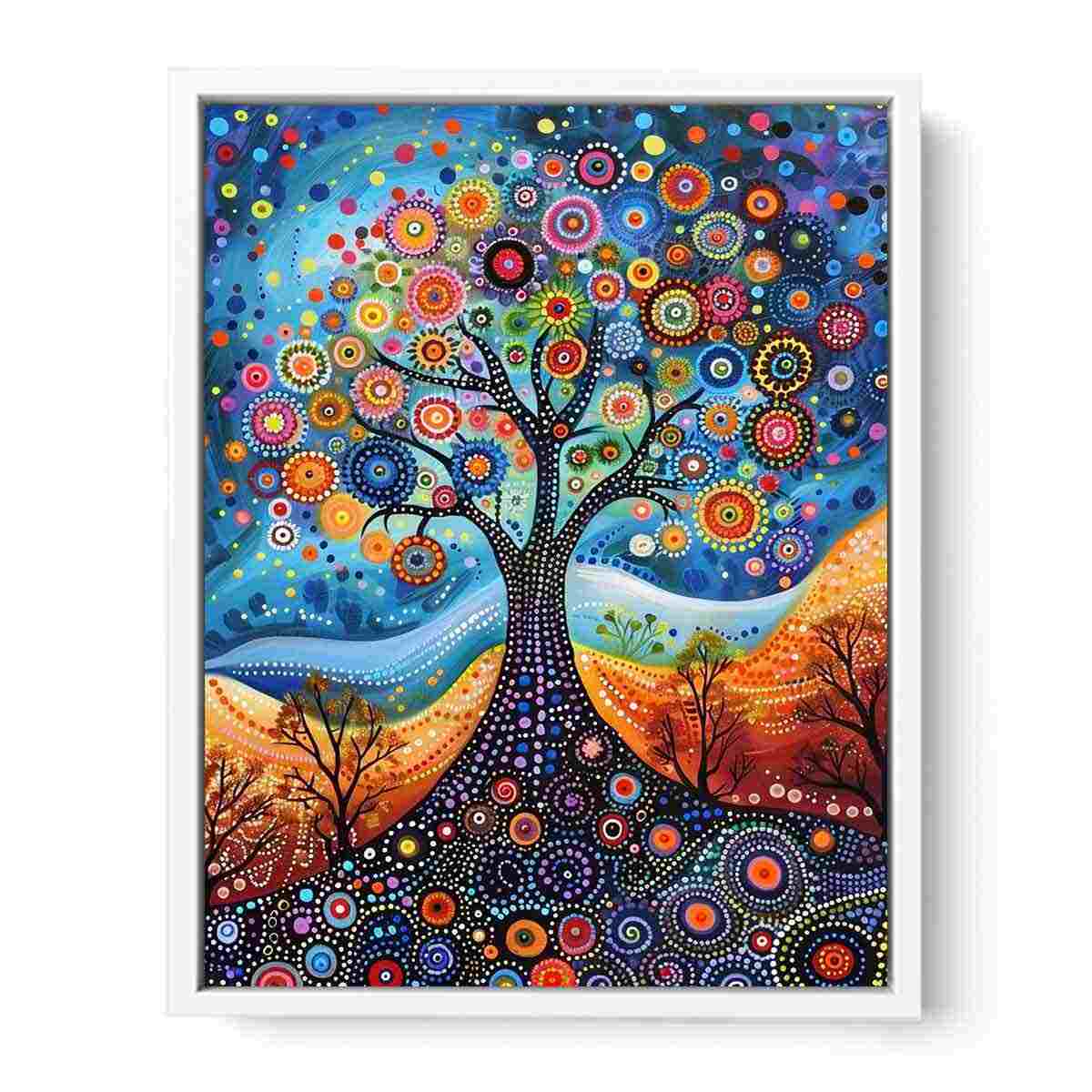 Dot Tree  Canvas Art Print-5