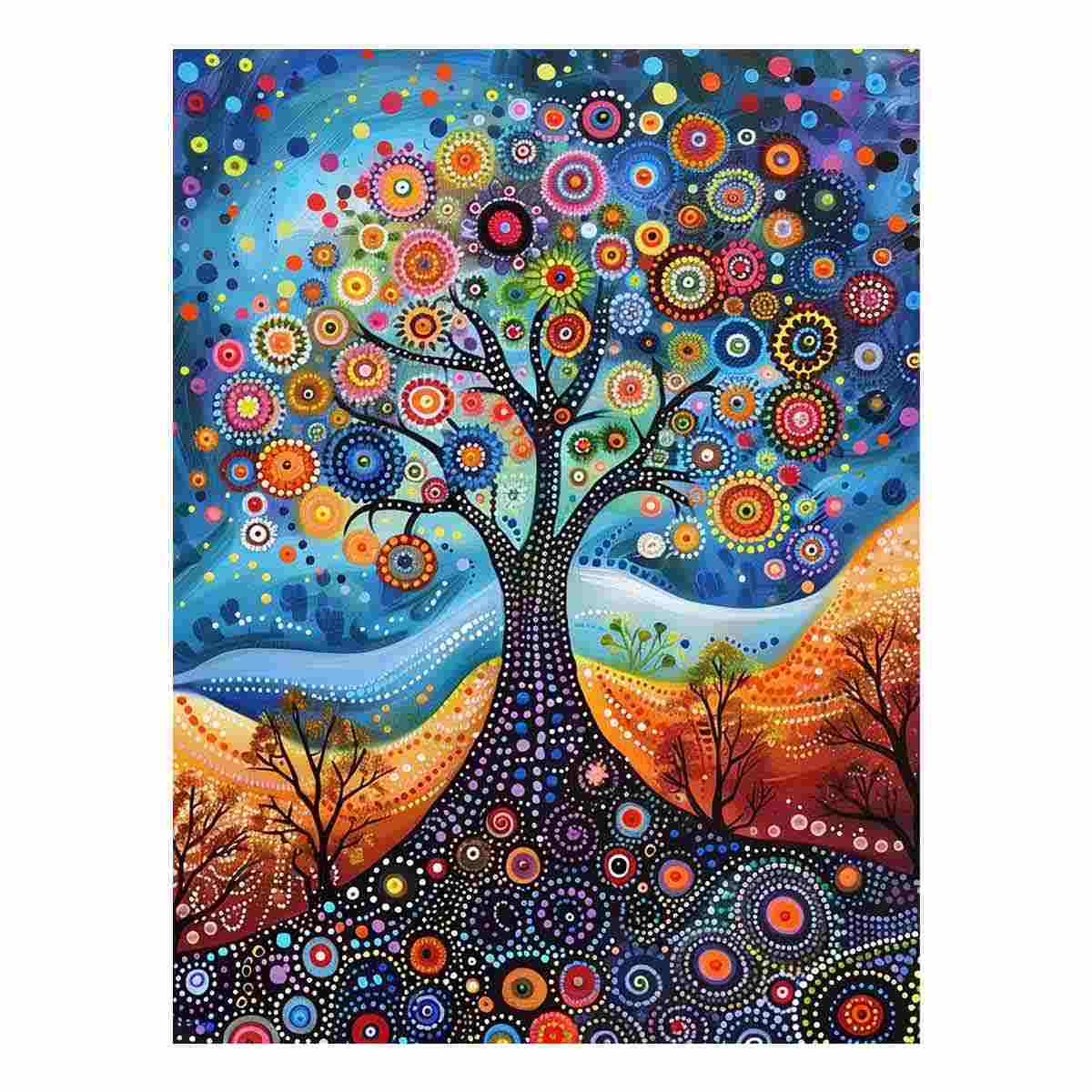 Dot Tree  Canvas Art Print-0