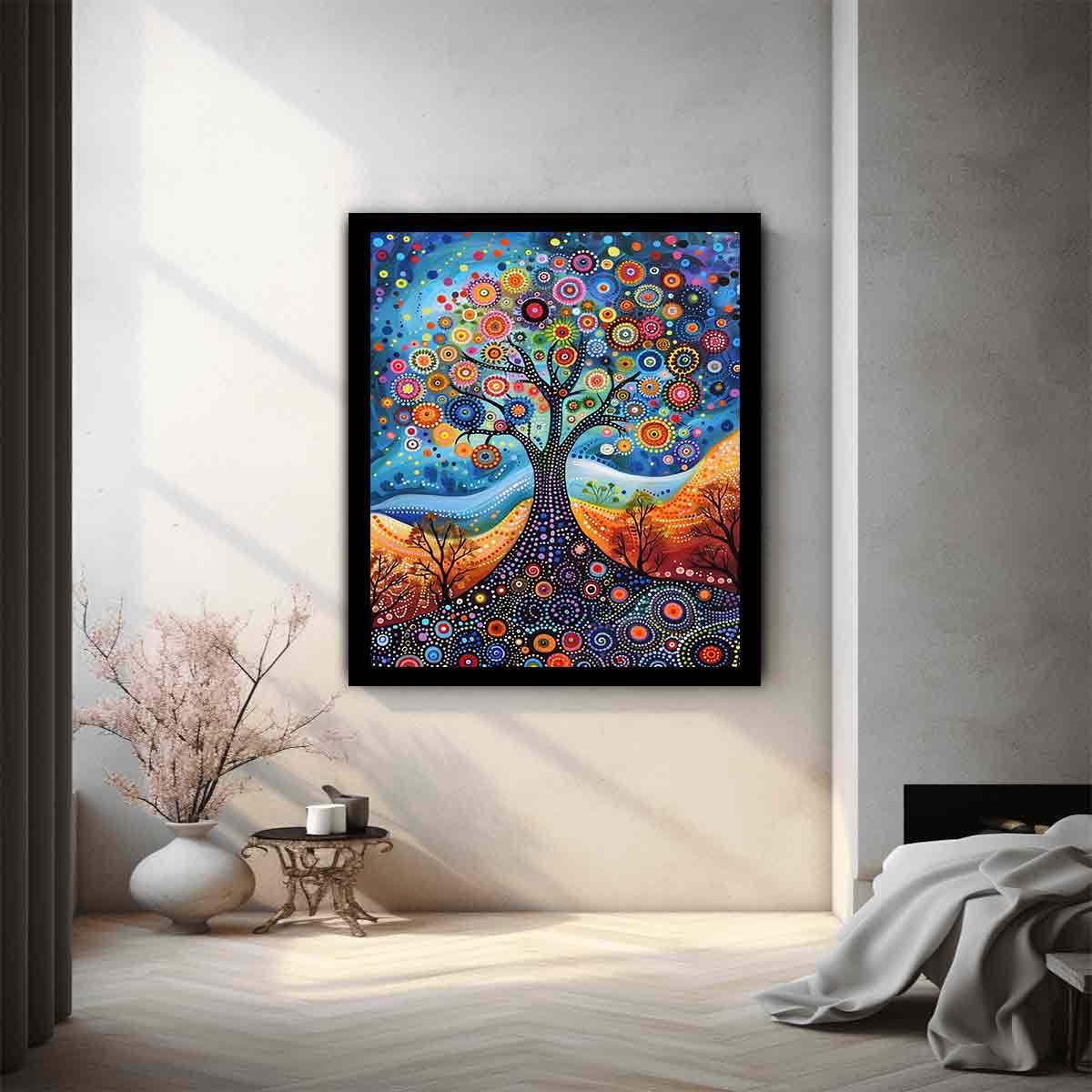 Dot Tree  Canvas Art Print-1