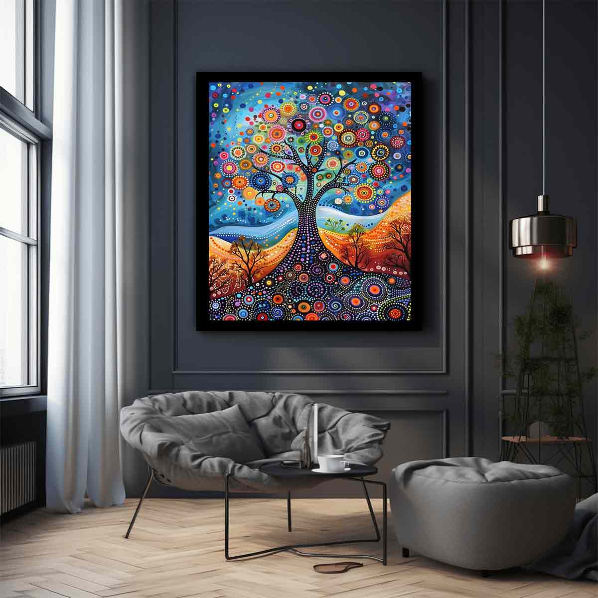 Dot Tree  Canvas Art Print-2