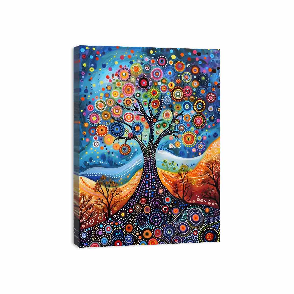 Dot Tree  Canvas Art Print-3