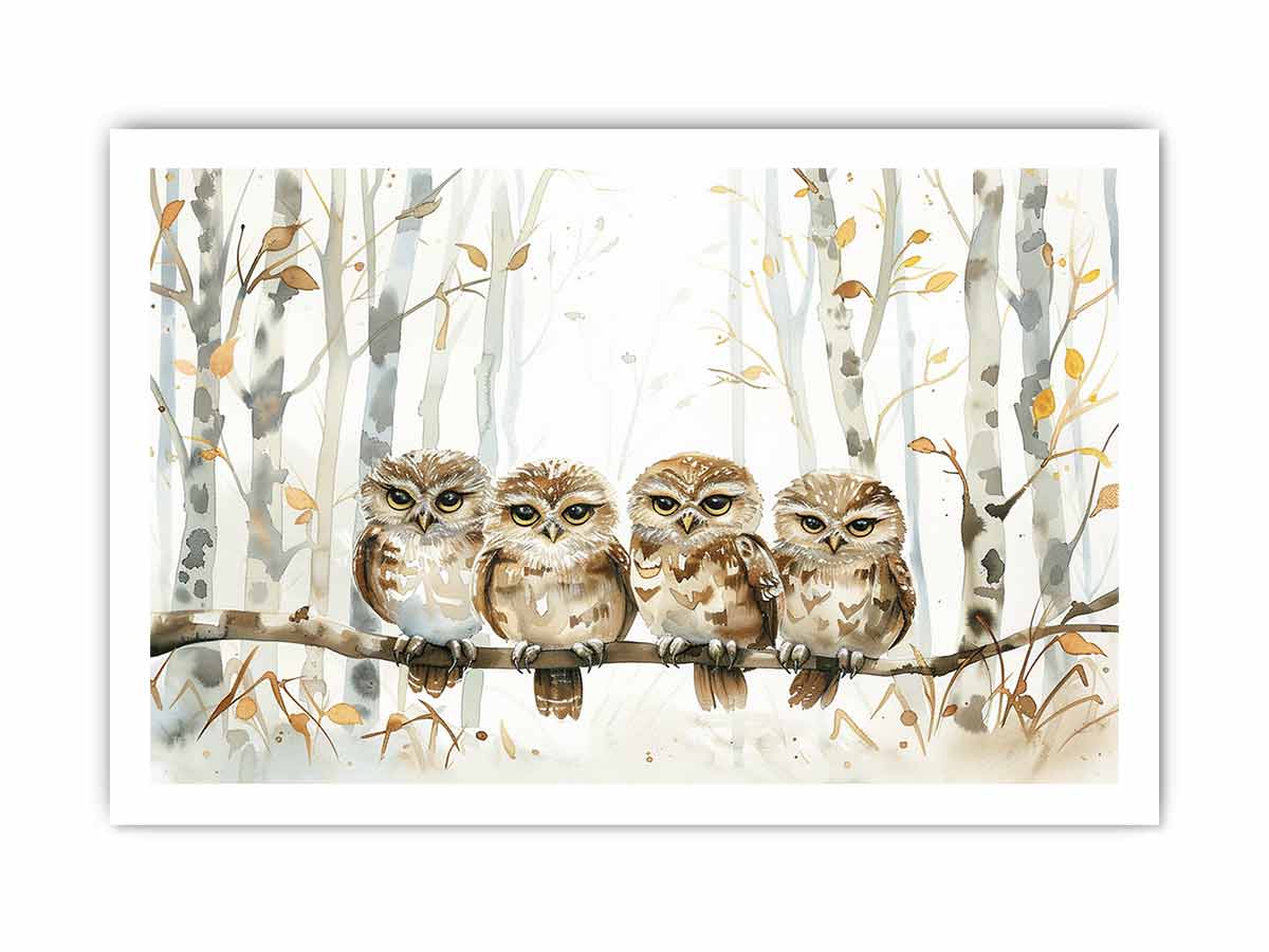 Owl Party Canvas Art Print-8