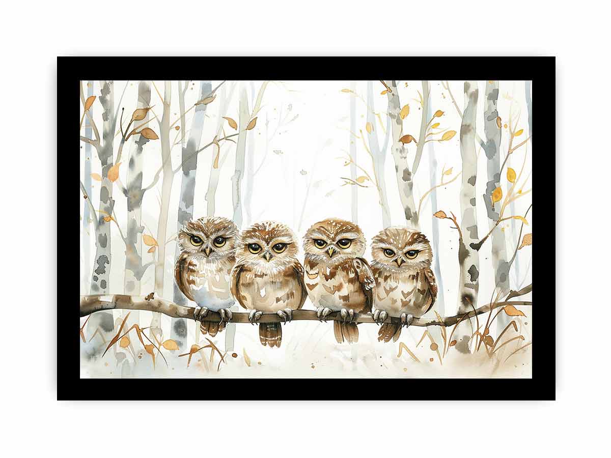 Owl Party Canvas Art Print-7