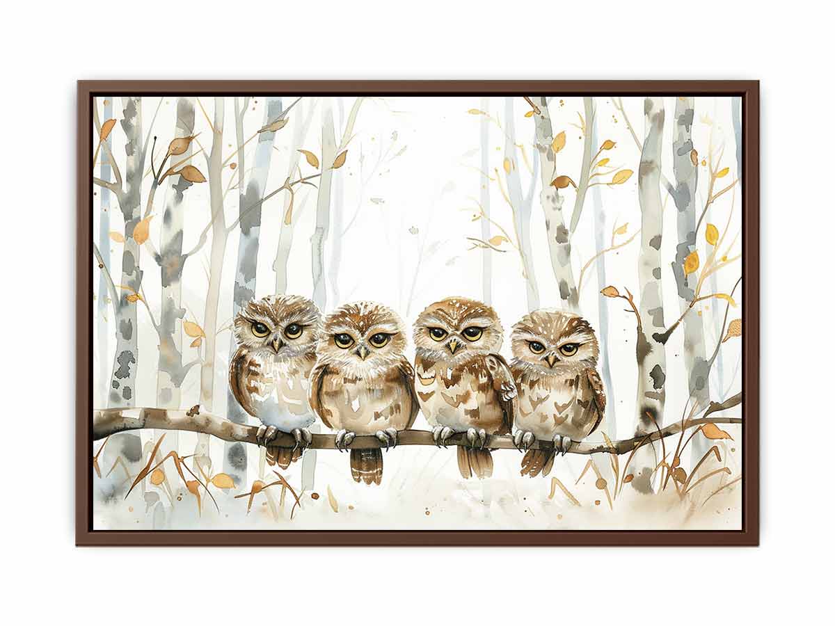 Owl Party Canvas Art Print-6