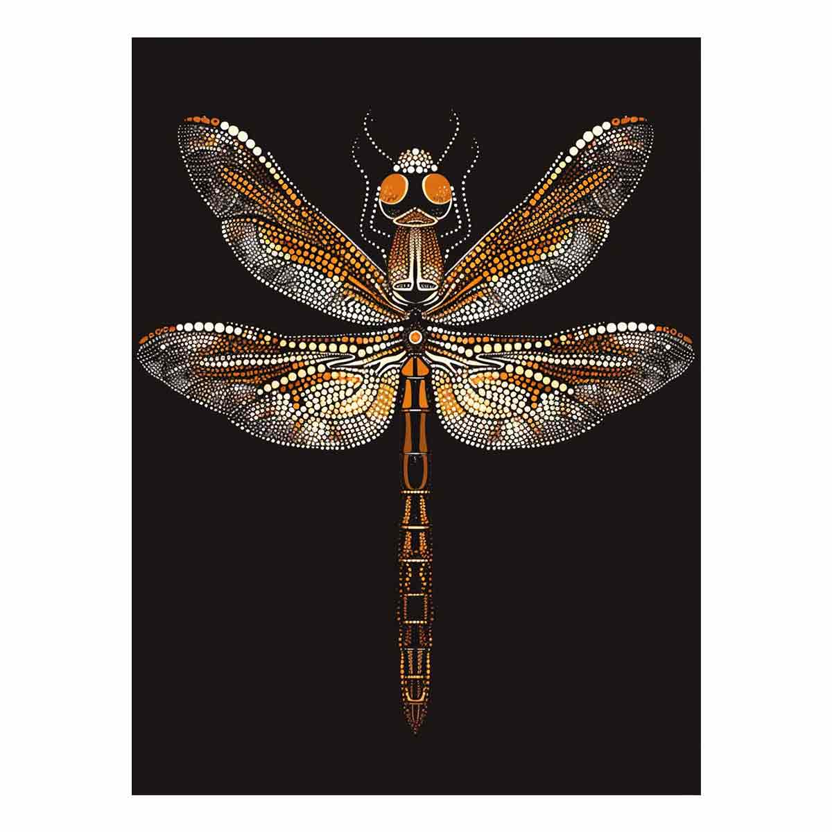 Dragon  Dot Painting Canvas Art Print-0