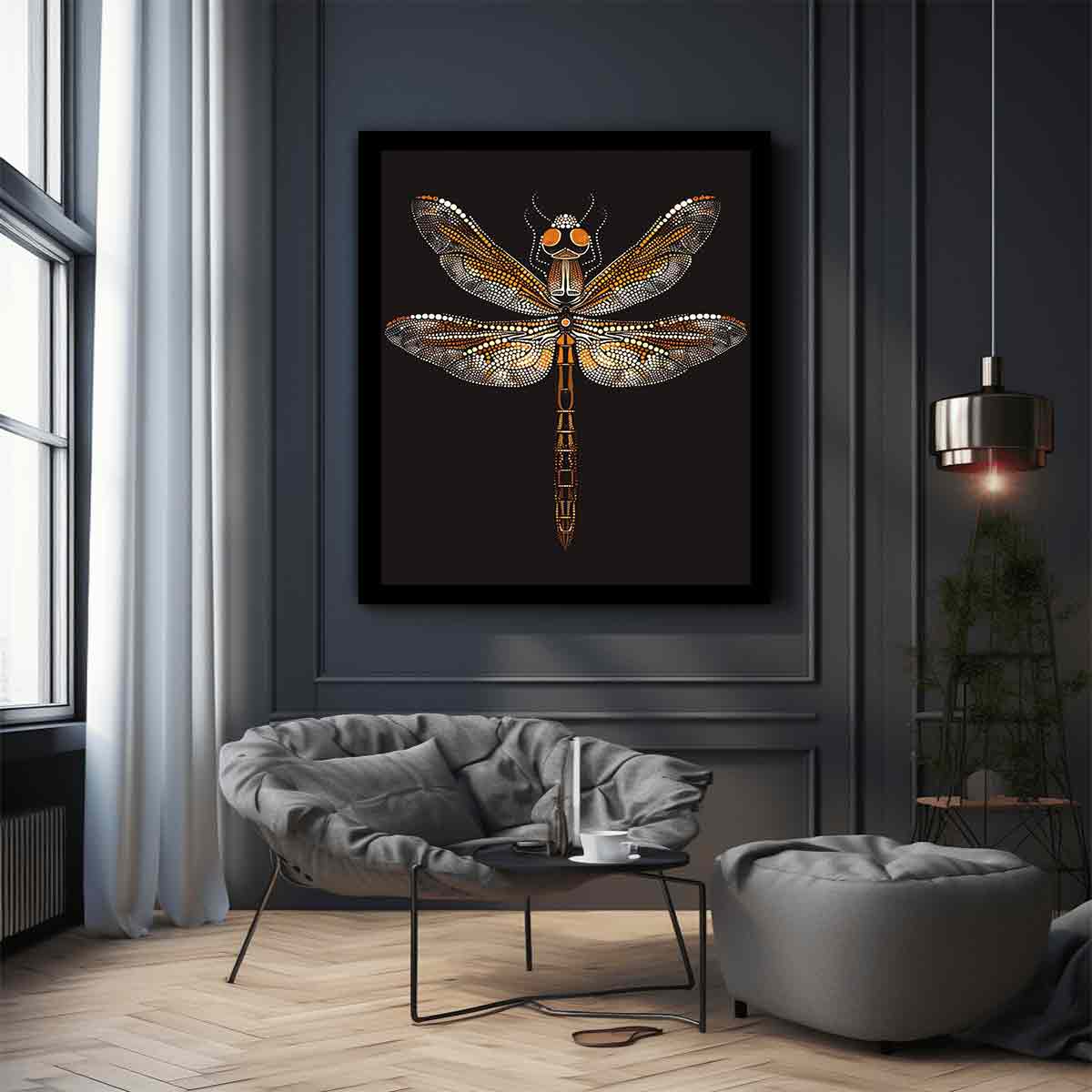 Dragon  Dot Painting Canvas Art Print-2