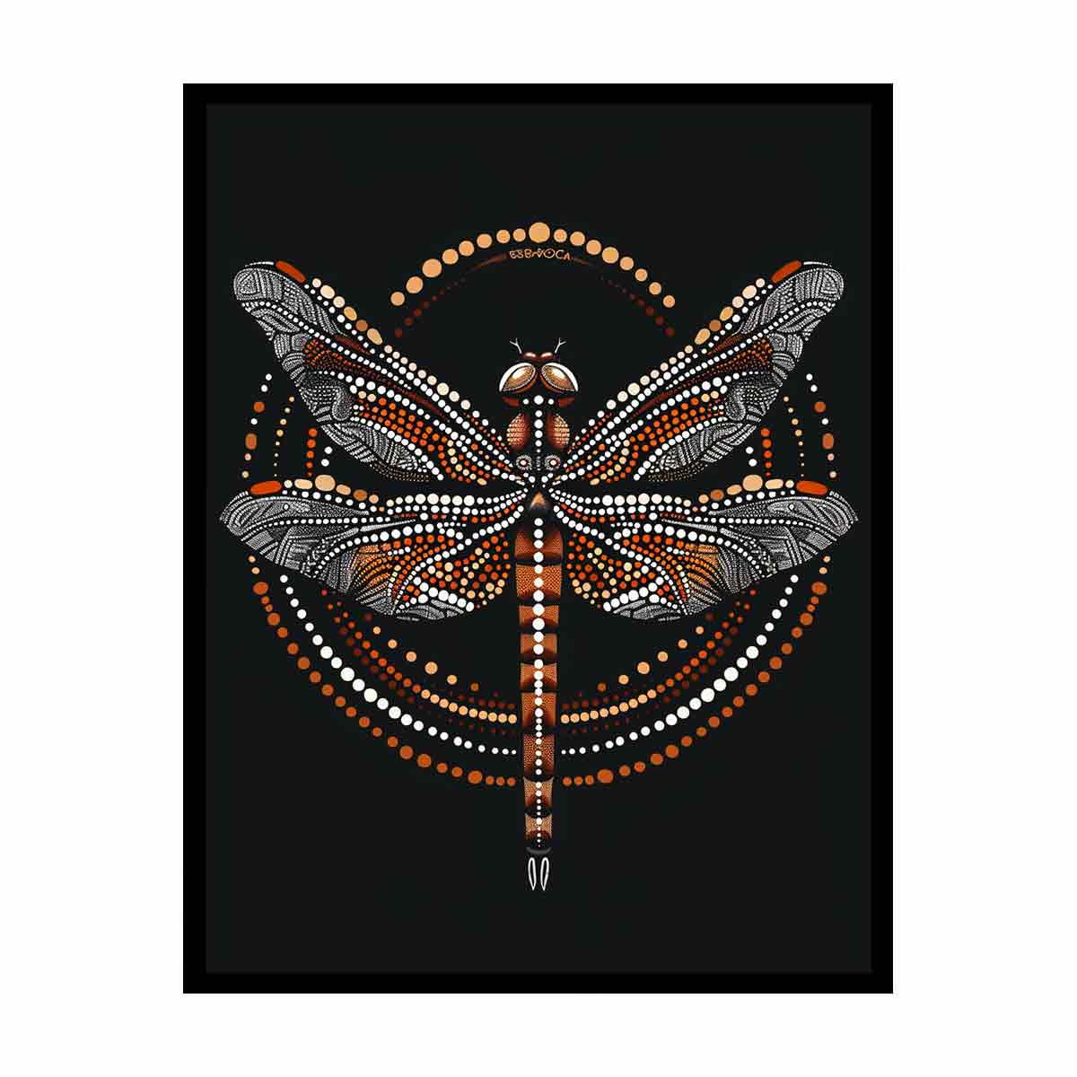 Dragon  Style of Aboriginal Dot Painting-4