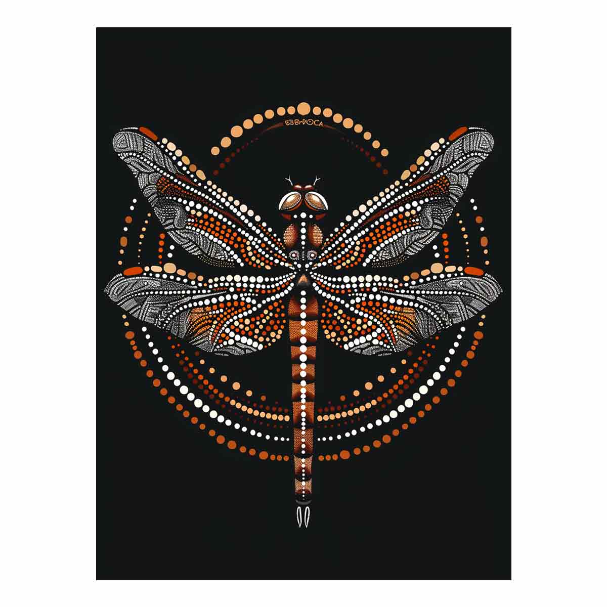 Dragon  Style of Aboriginal Dot Painting-0