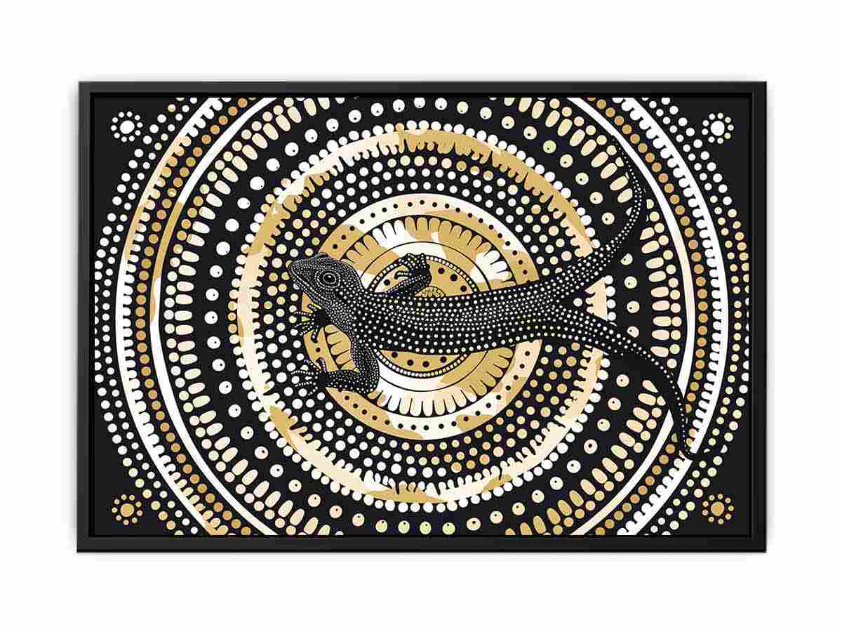 Lizard  Style of Aboriginal Dot Painting-4