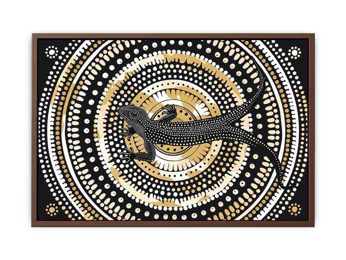Lizard  Style of Aboriginal Dot Painting-6
