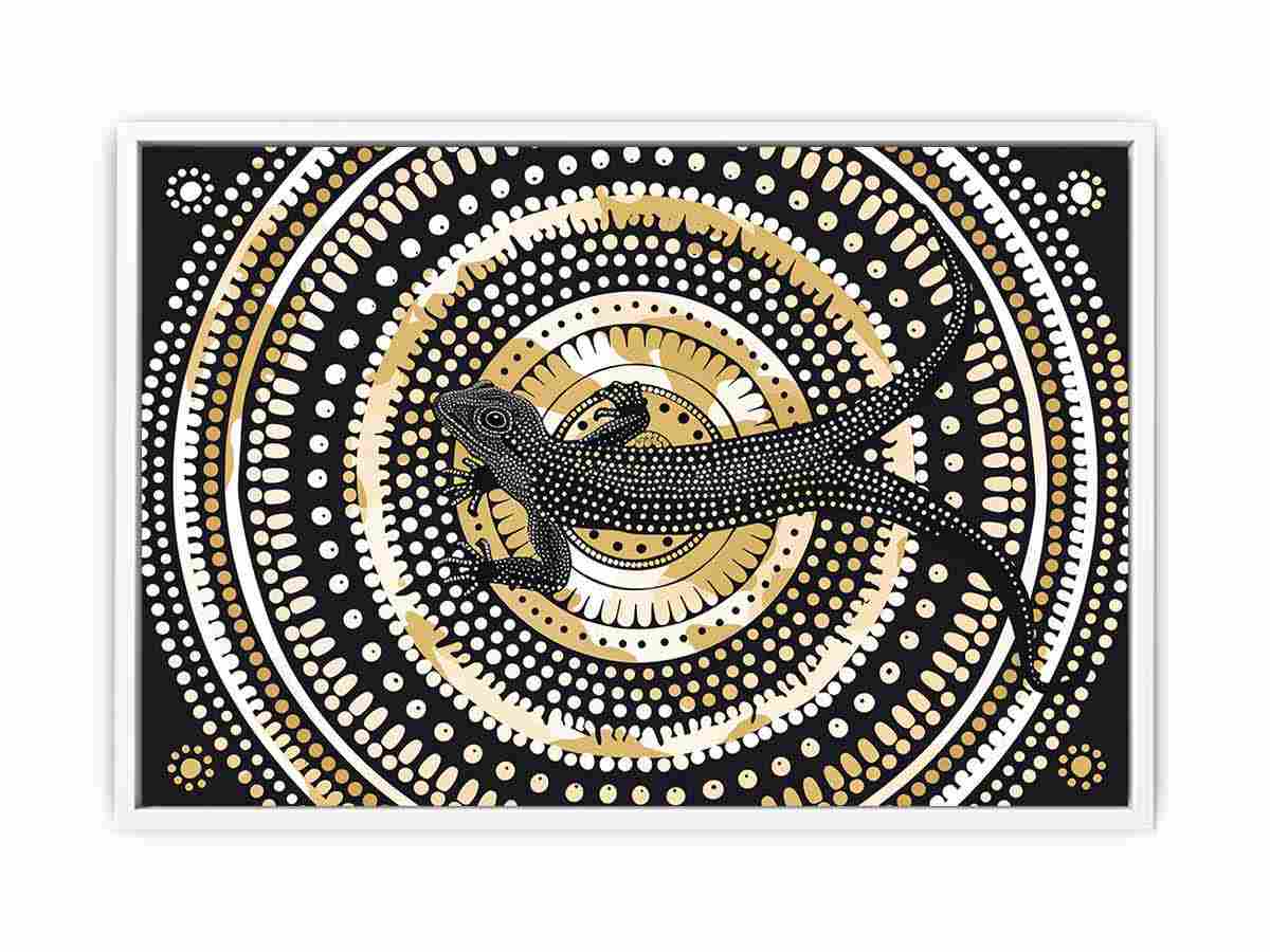 Lizard  Style of Aboriginal Dot Painting-5