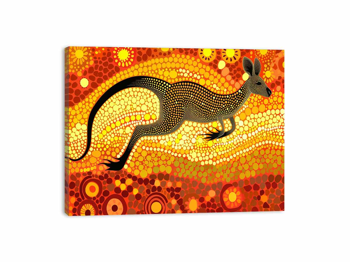 Kangaroo  Canvas Art Print-3