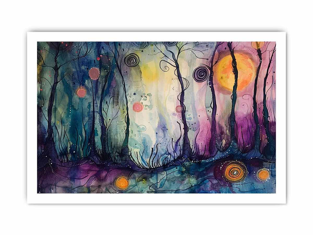 Whimsical Trees Canvas Art Print-8