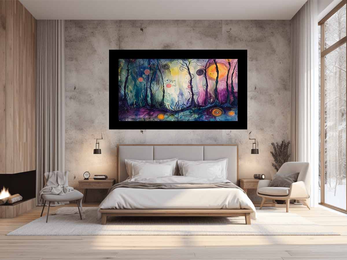 Whimsical Trees Canvas Art Print-1