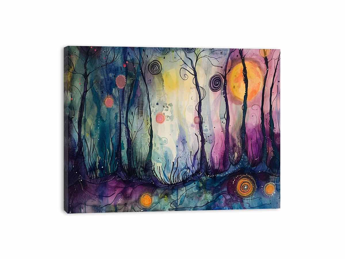 Whimsical Trees Canvas Art Print-3