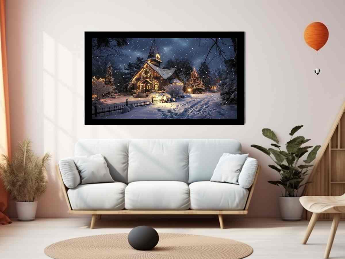 Winter Canvas Christmas   Painting Print-1