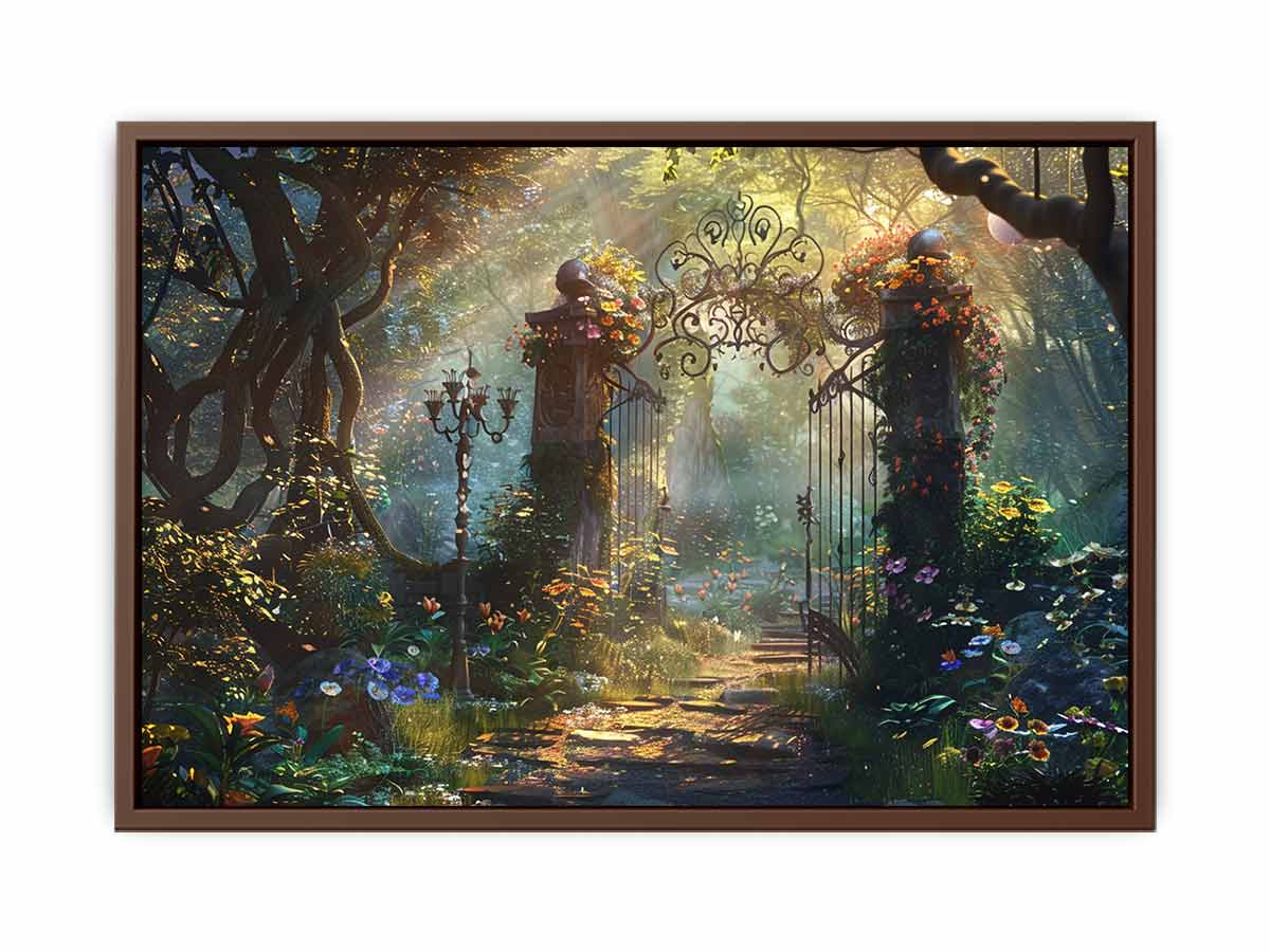 Garden Gate Forest  Canvas Art Print-6