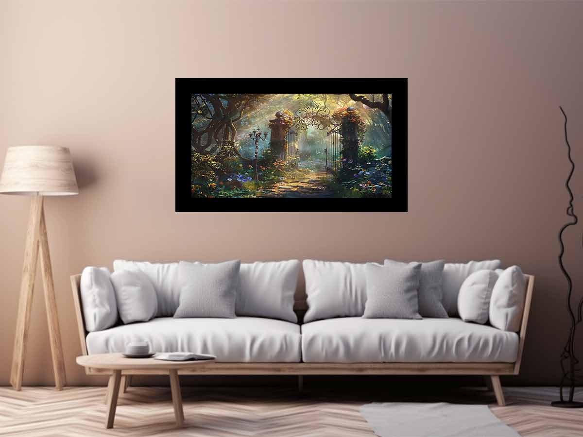 Garden Gate Forest  Canvas Art Print-2