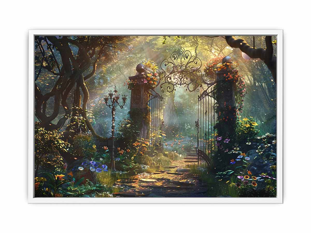Garden Gate Forest  Canvas Art Print-5