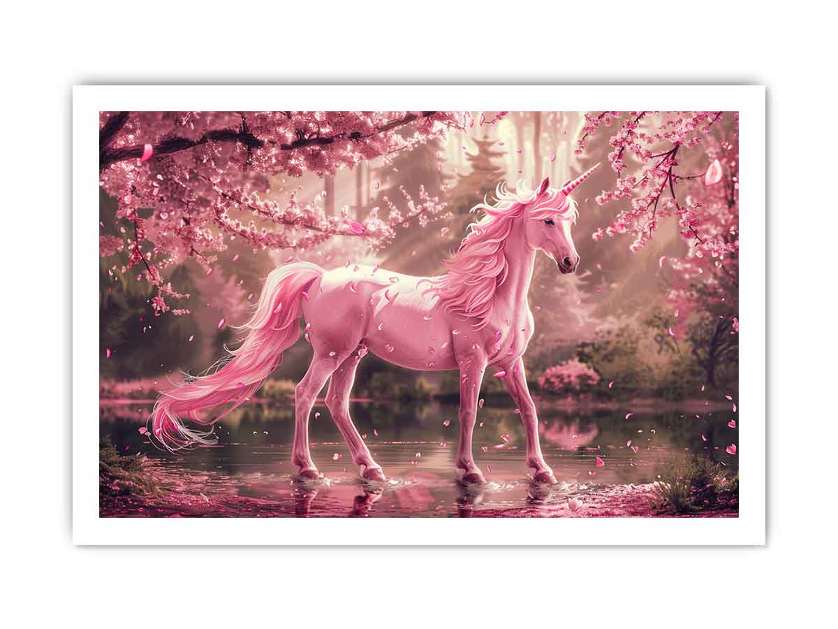 Unicorn Pink  Canvas Art Print-8