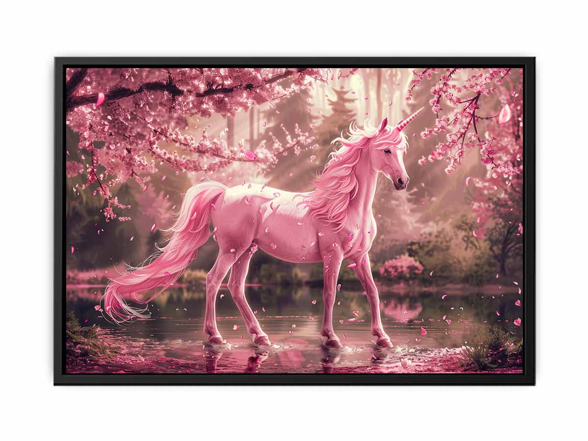 Unicorn Pink  Canvas Art Print-4