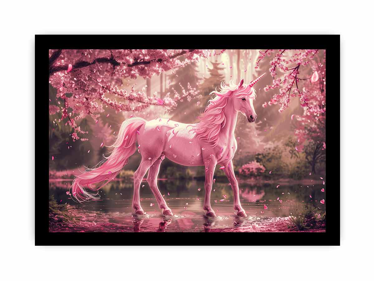 Unicorn Pink  Canvas Art Print-7