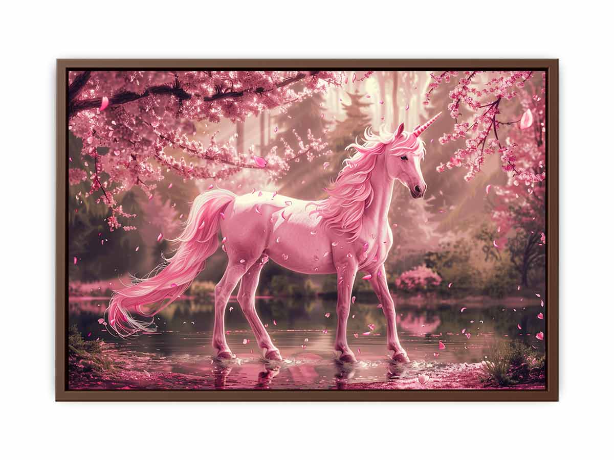 Unicorn Pink  Canvas Art Print-6
