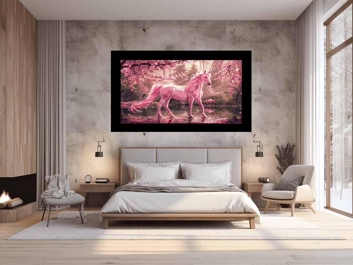 Unicorn Pink  Canvas Art Print-1