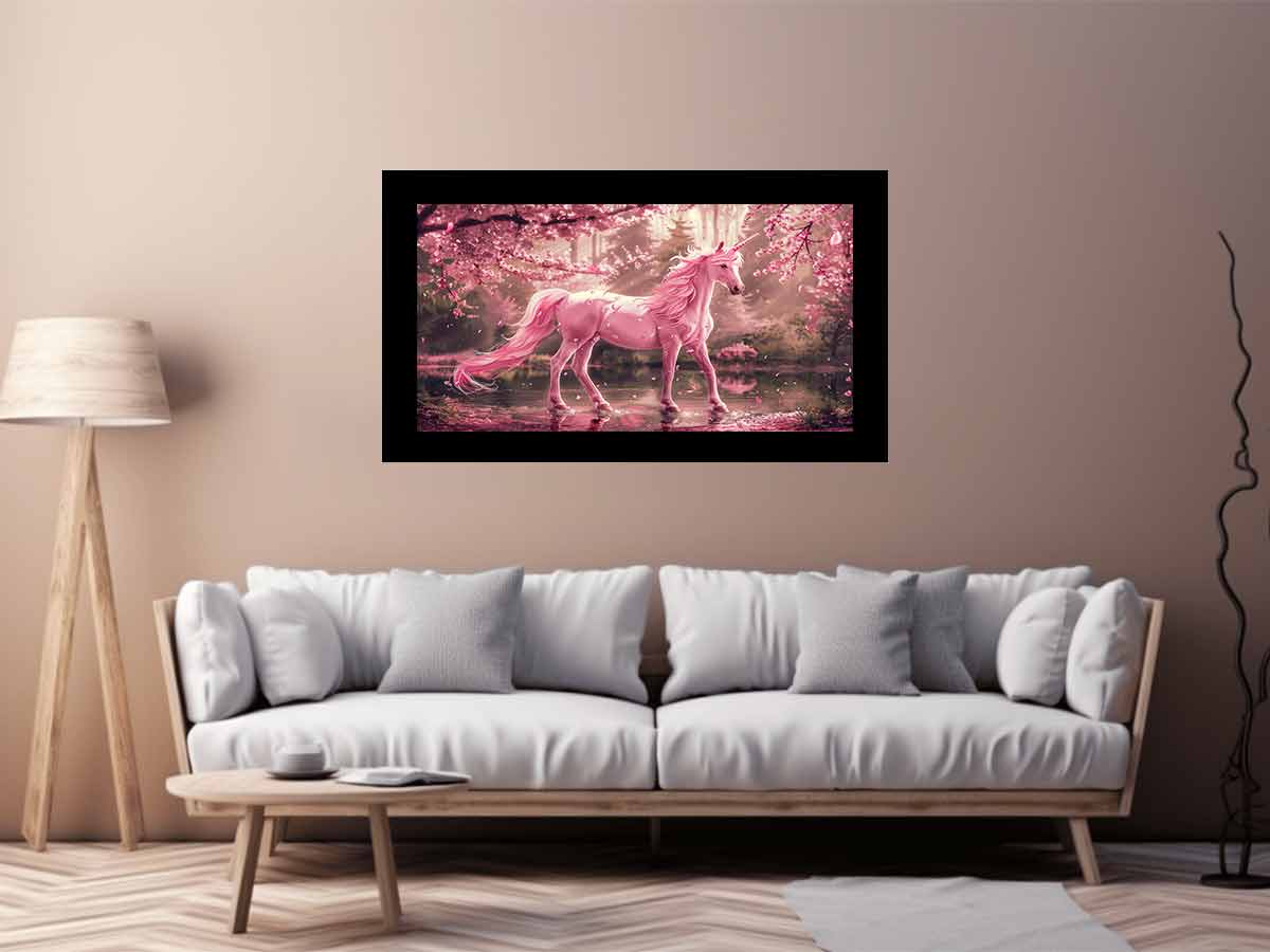 Unicorn Pink  Canvas Art Print-2