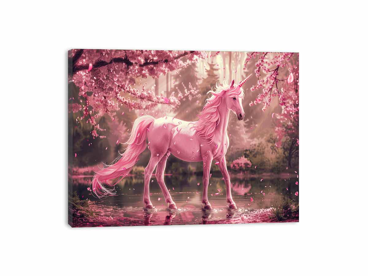 Unicorn Pink  Canvas Art Print-3