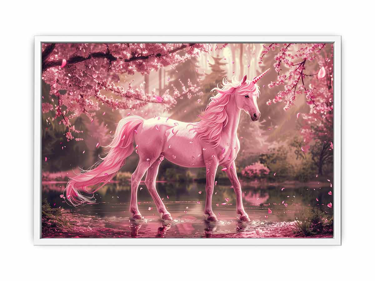 Unicorn Pink  Canvas Art Print-5