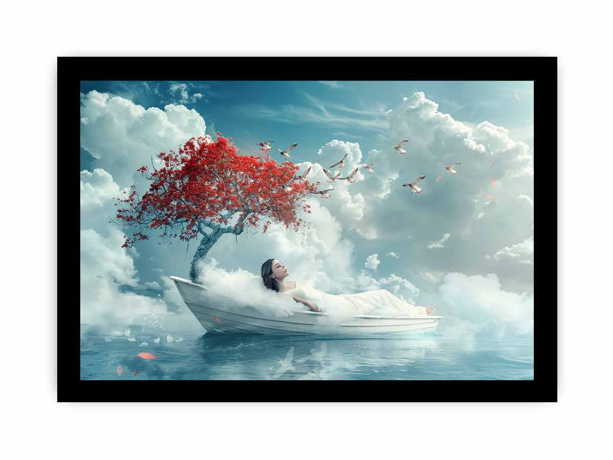 Dream Sleep  Fantasy Canvas Art Print-7