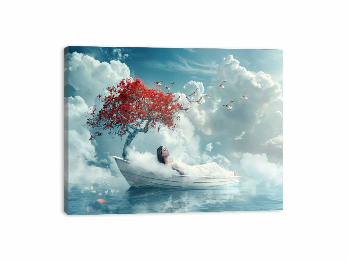 Dream Sleep  Fantasy Canvas Art Print-3