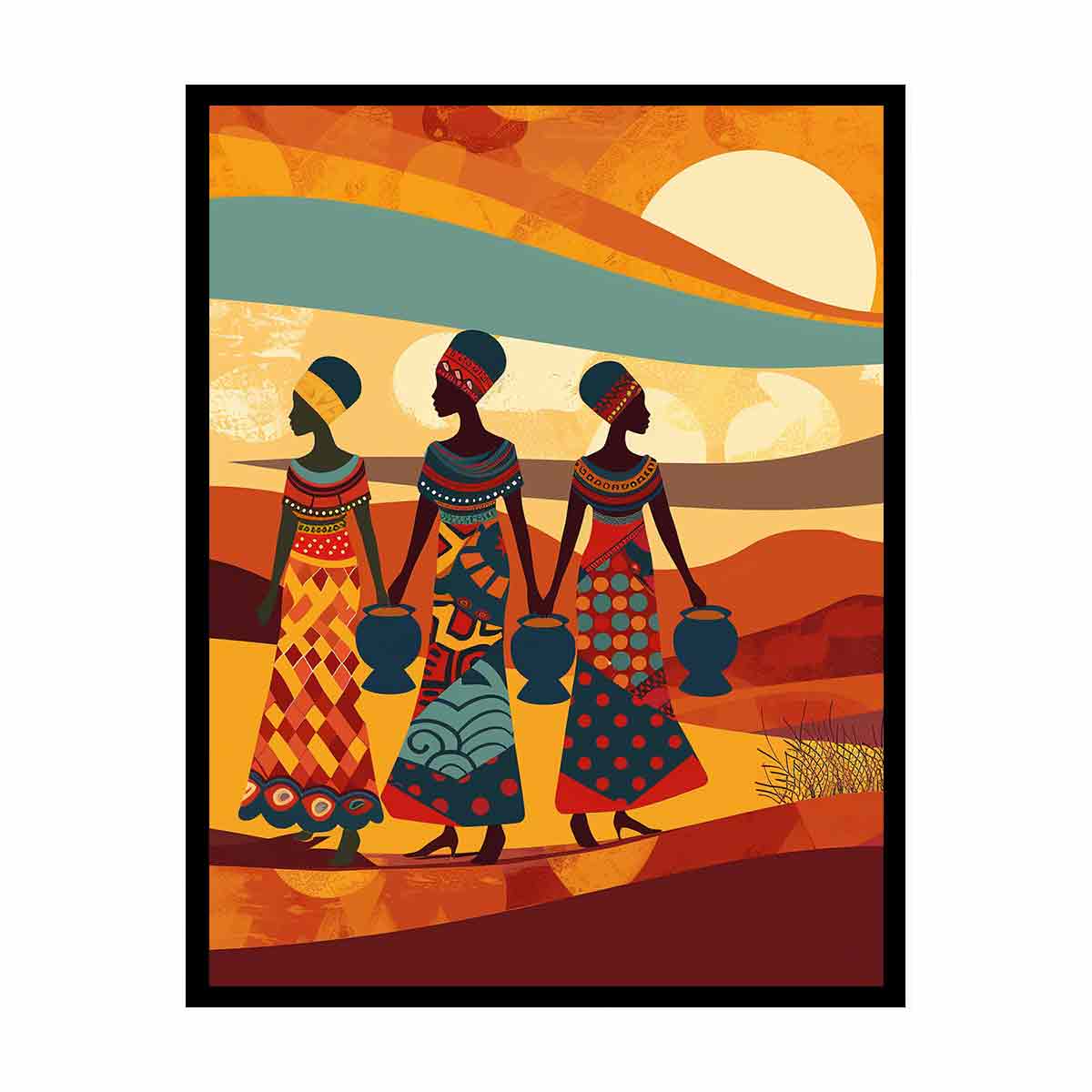 Under the  Sun African art Canvas Art Print-4