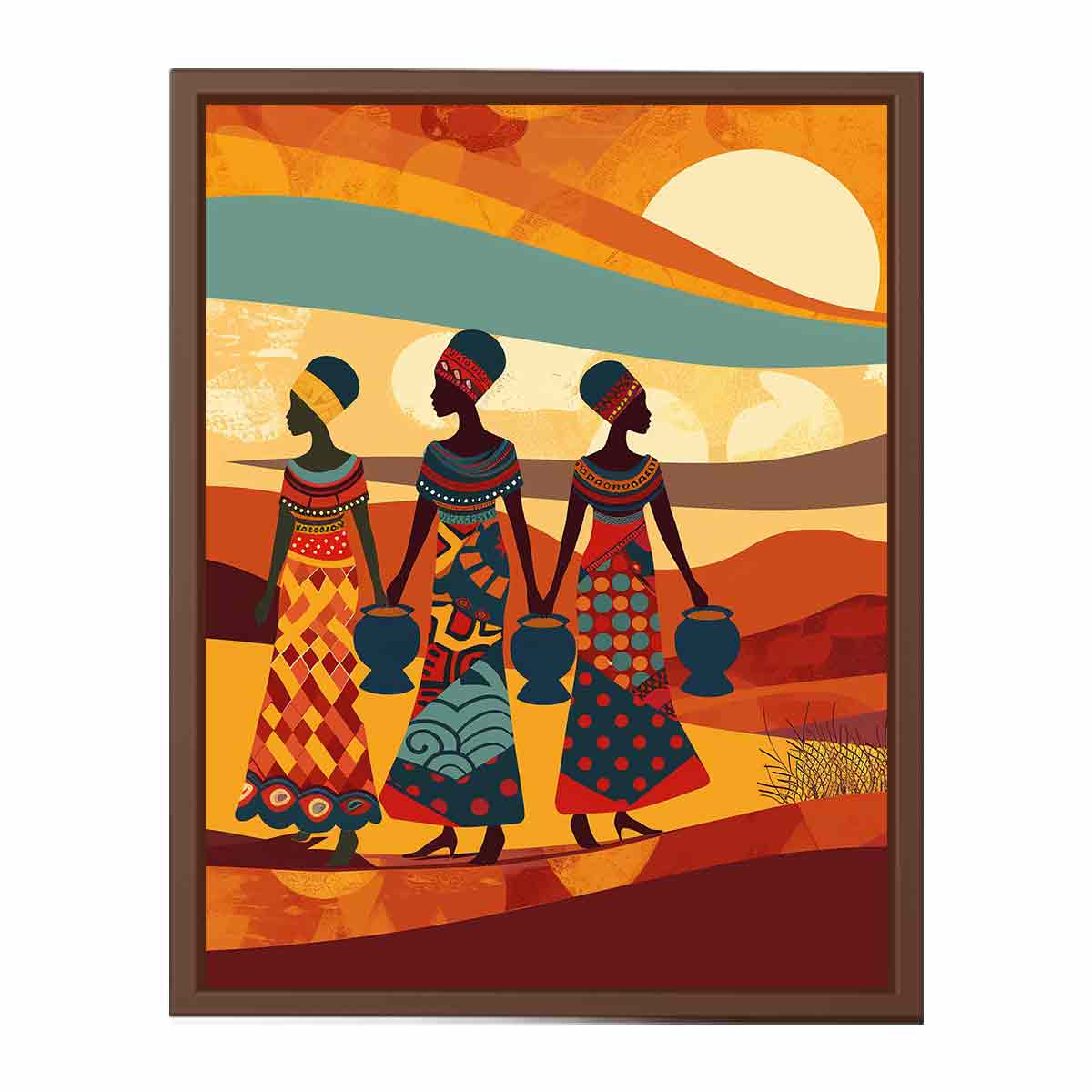 Under the  Sun African art Canvas Art Print-6