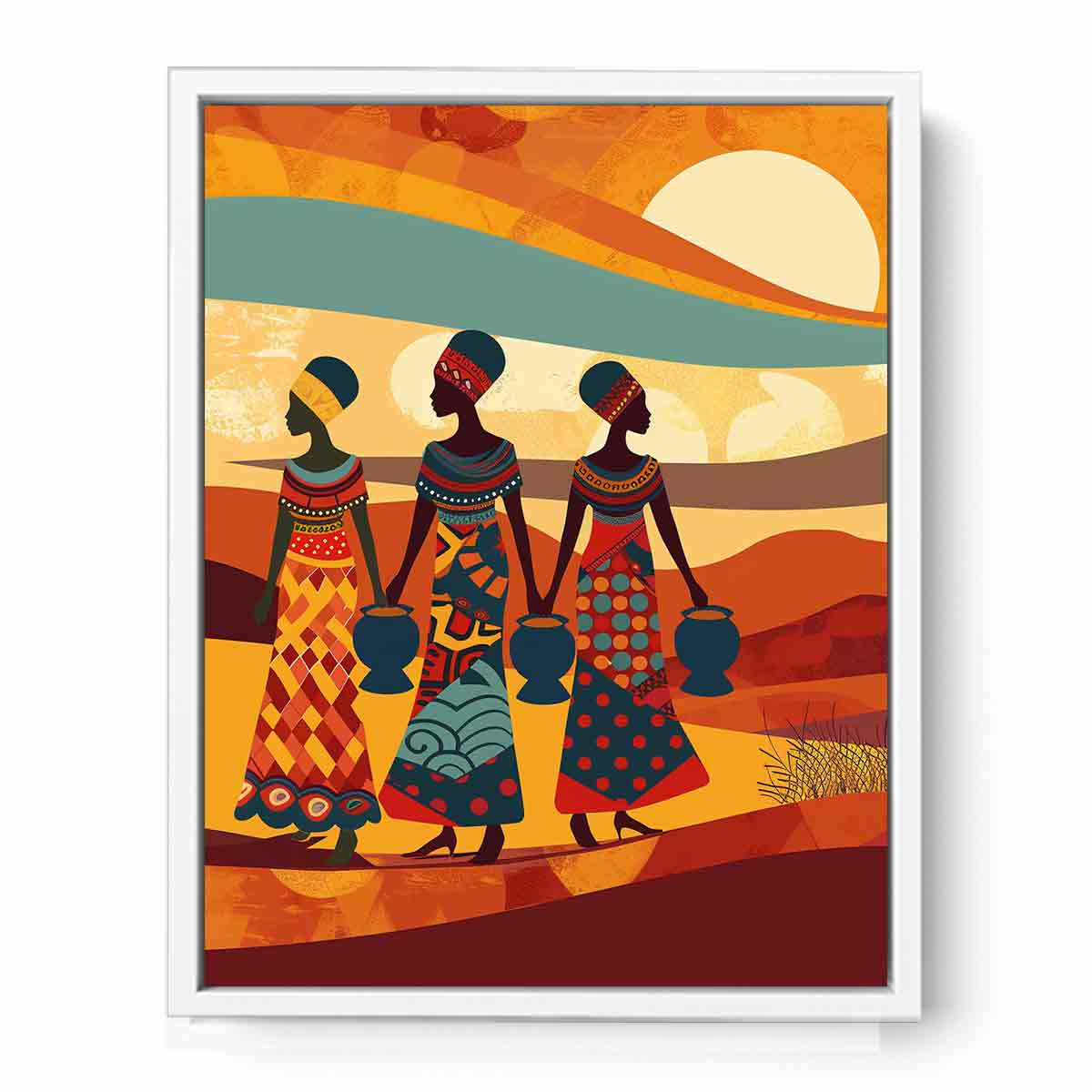 Under the  Sun African art Canvas Art Print-5