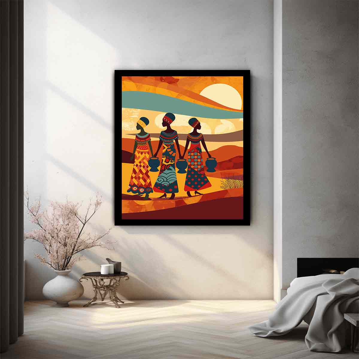 Under the  Sun African art Canvas Art Print-1