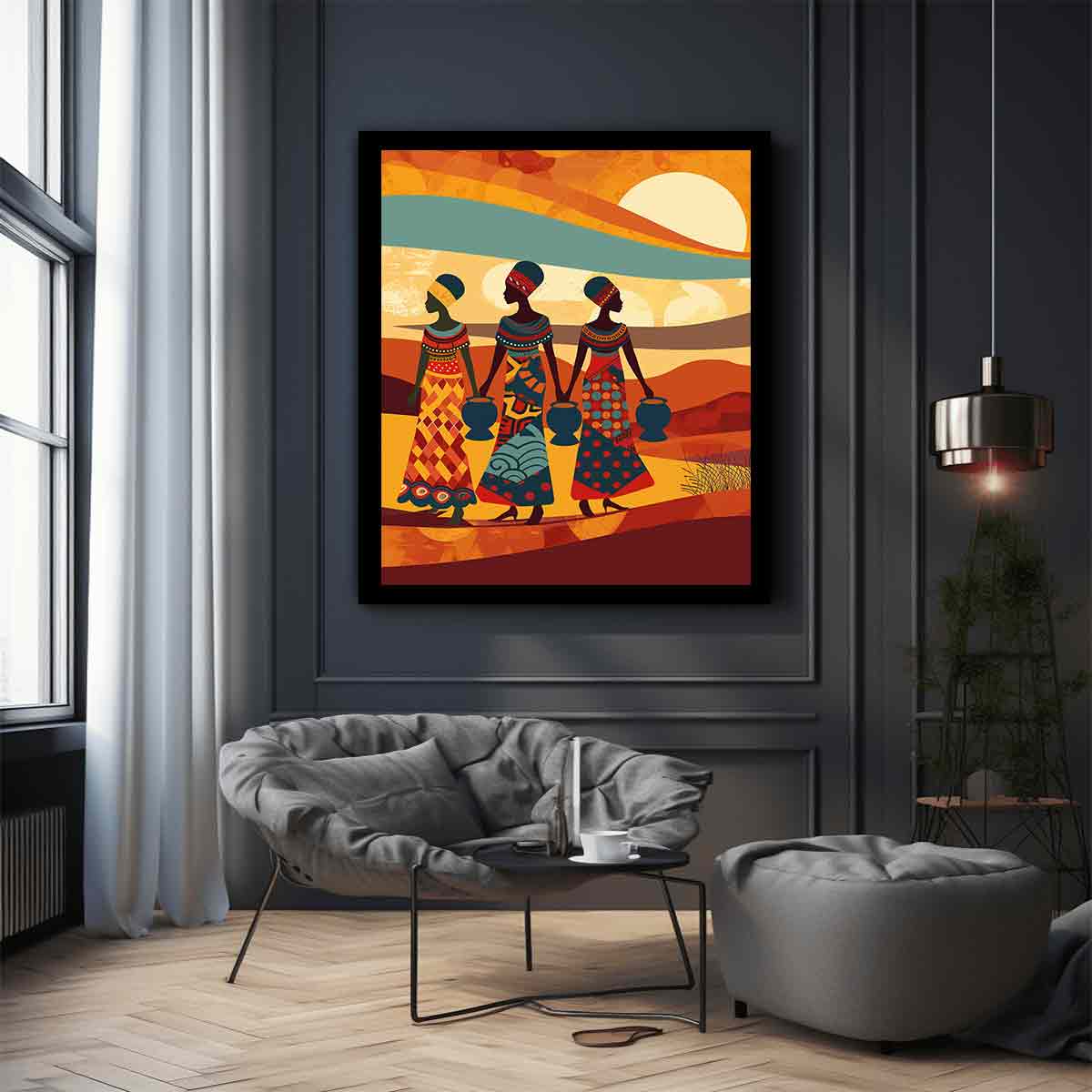 Under the  Sun African art Canvas Art Print-2