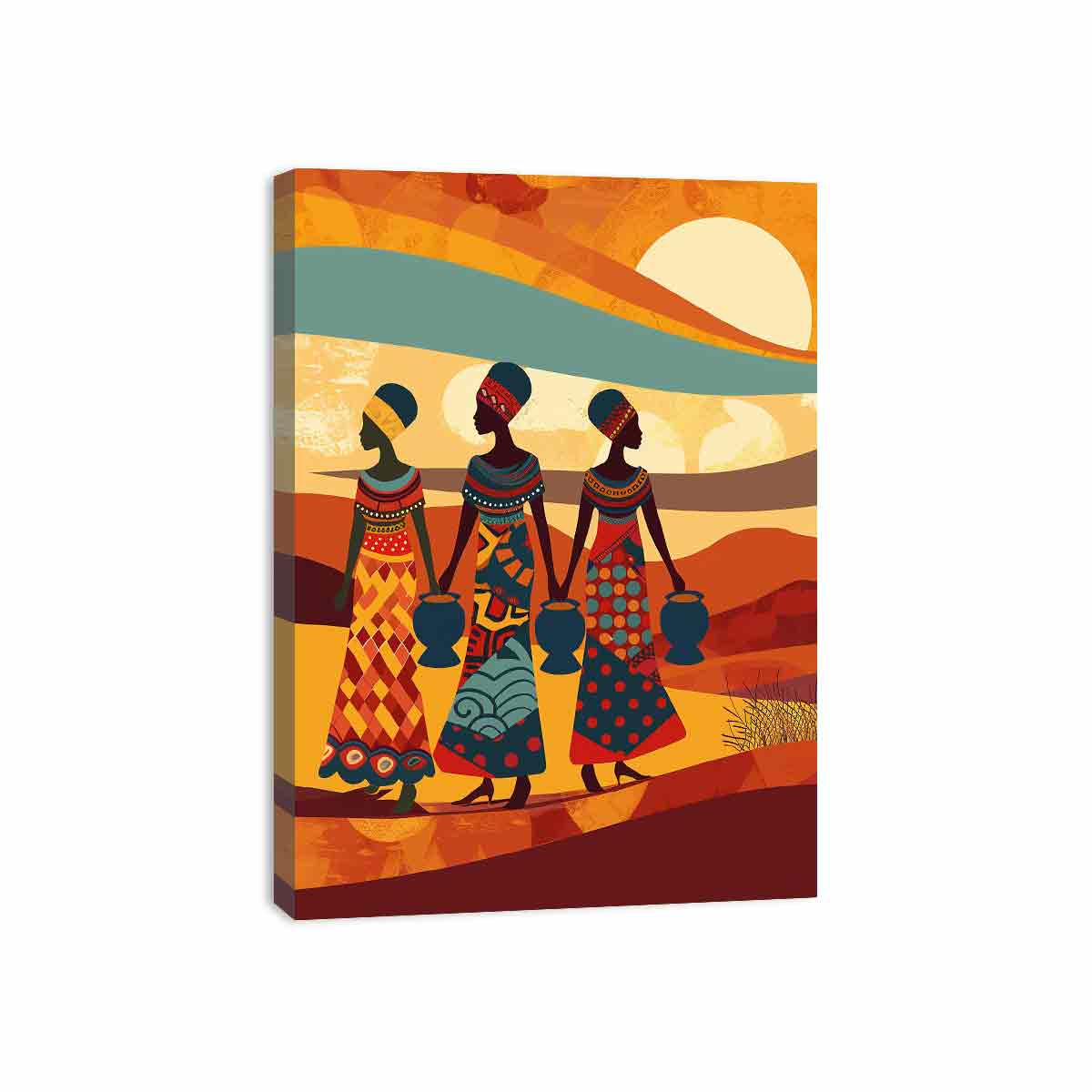 Under the  Sun African art Canvas Art Print-3