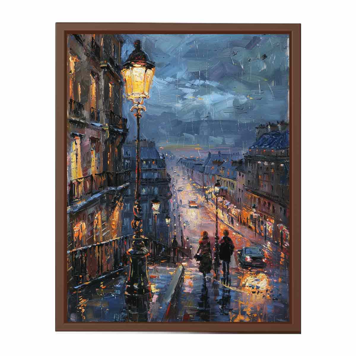 Paris Street Walk  Canvas Art Print-6
