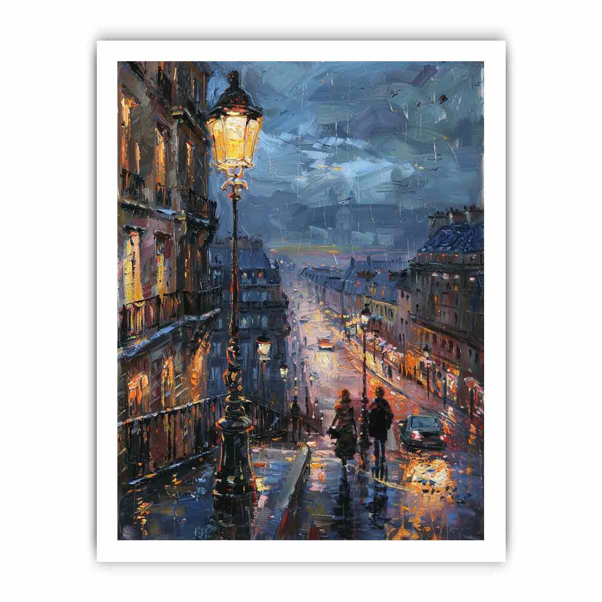 Paris Street Walk  Canvas Art Print-8
