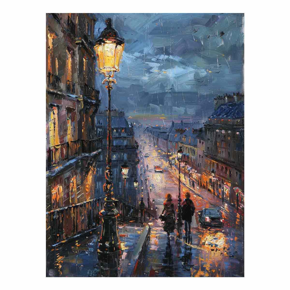 Paris Street Walk  Canvas Art Print-0