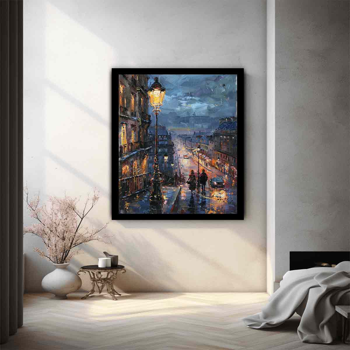 Paris Street Walk  Canvas Art Print-1