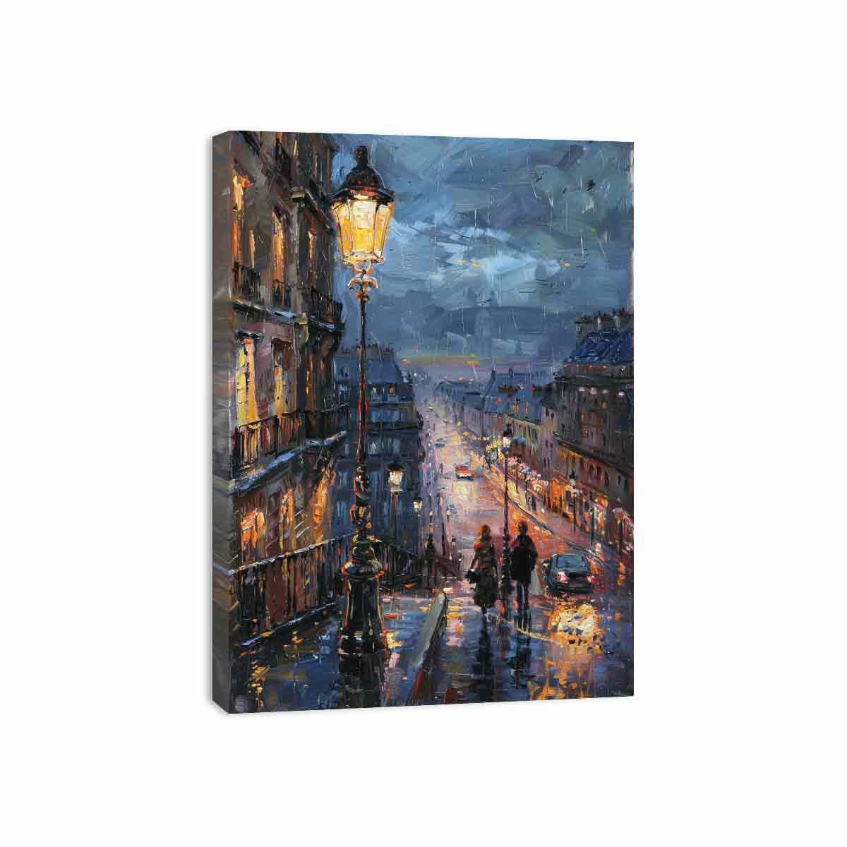 Paris Street Walk  Canvas Art Print-3