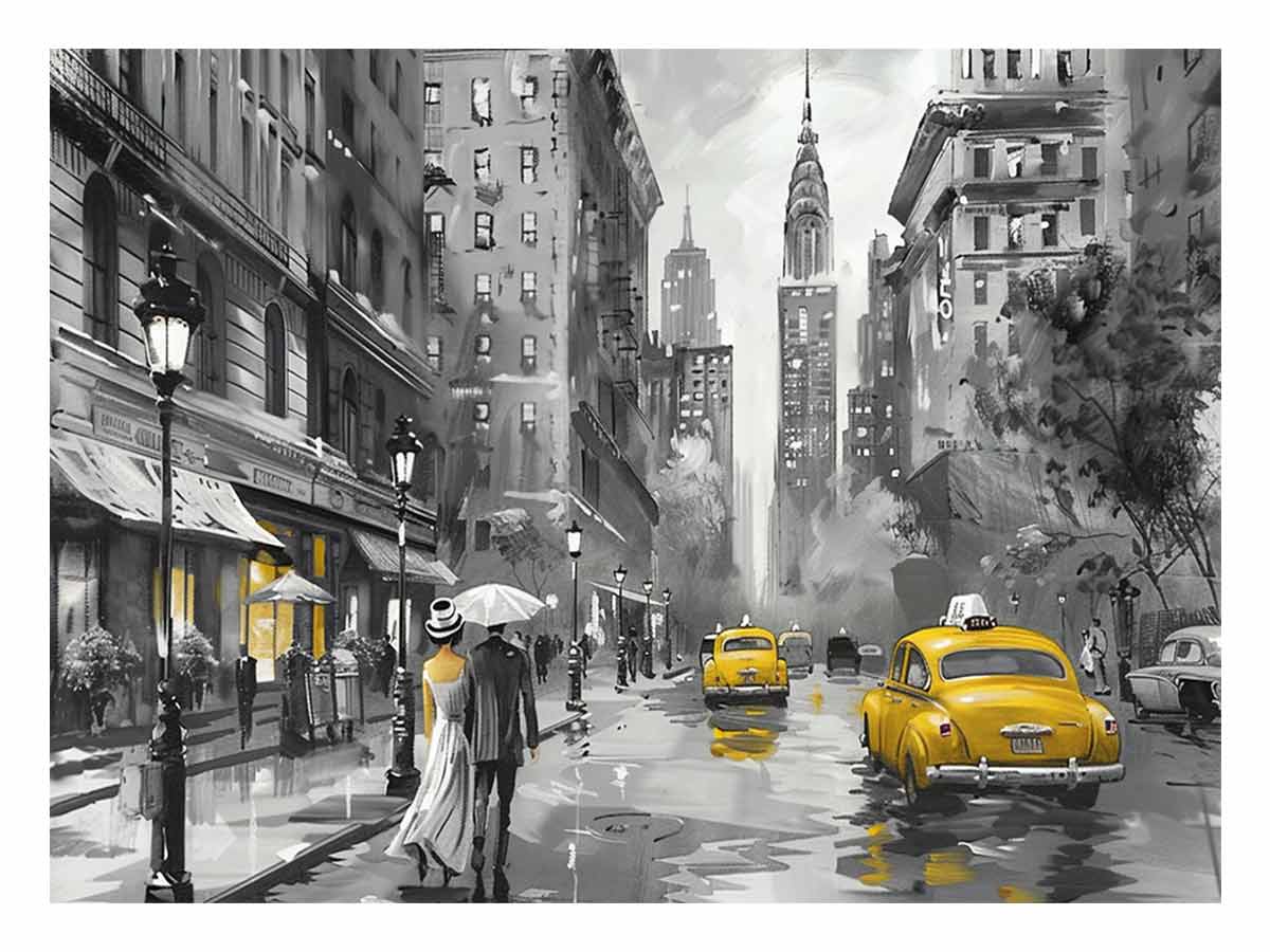 new York Street Canvas Art Print-0